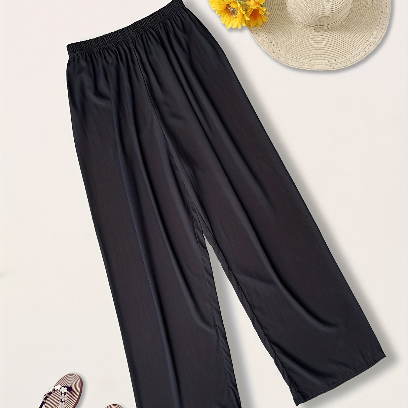 High Waist Straight Leg Pants, Casual Elastic Solid Pants For Spring & Summer, Women's Clothing
High Waist Straight Leg Pants, Casual Elastic Solid Pants For Spring & Summer, Women's Clothing