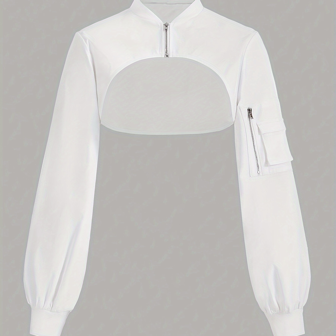 Vestes zippées de couleur unie, élégant blouson court à manches longues avec poches à rabat pour le printemps et l'automne, vêtements pour femmes.
Vestes zippées de couleur unie, élégant blouson court à manches longues avec poches à rabat pour le printemps et l'automne, vêtements pour femmes.