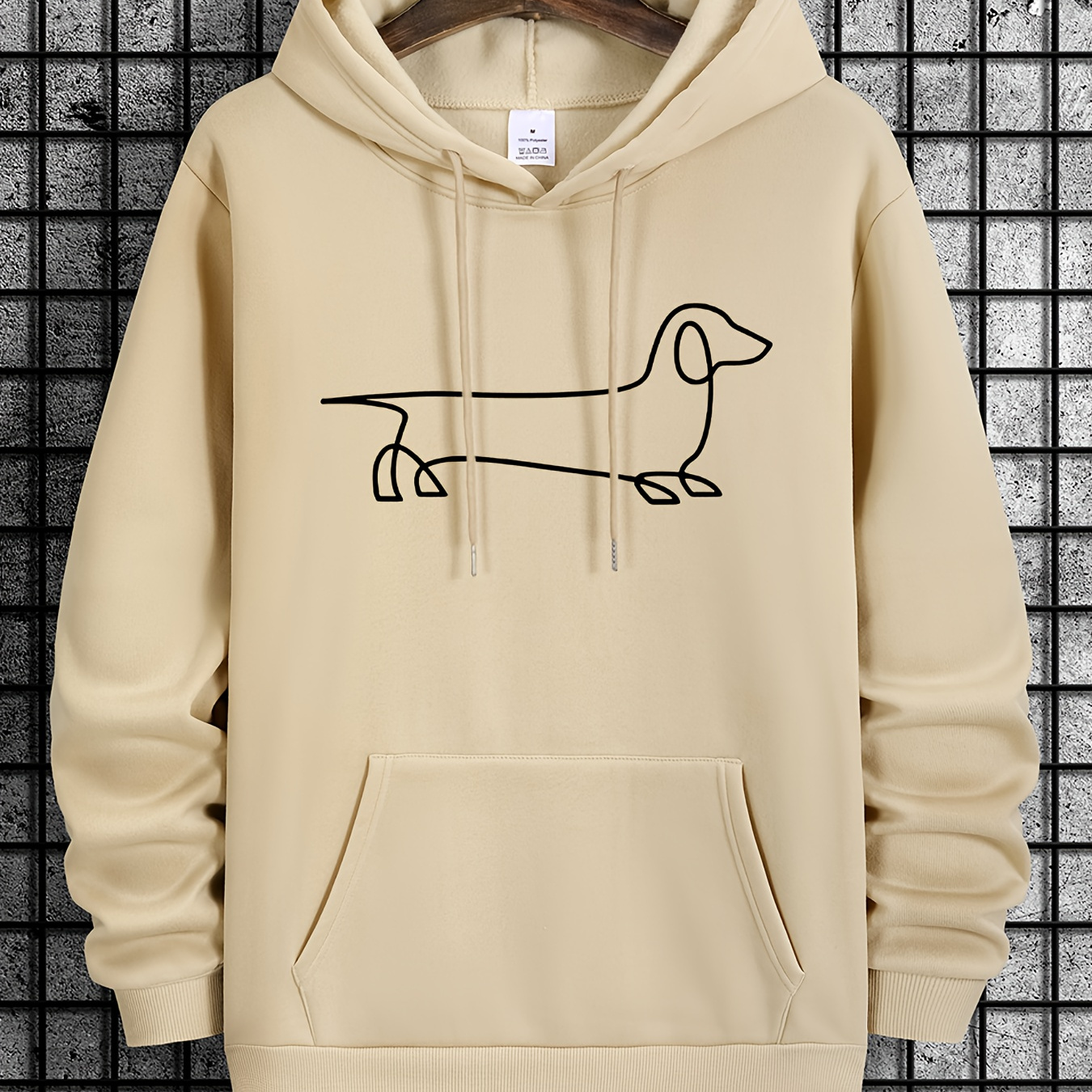 Simple Line Dog Graphic Print Men's Trendy Long Sleeve Hooded Sweatshirt, Drawstring Hoodie With Kangaroo Pocket, Casual Comfortable Versatile Top For Autumn And Winter
Simple Line Dog Graphic Print Men's Trendy Long Sleeve Hooded Sweatshirt, Drawstring Hoodie With Kangaroo Pocket, Casual Comfortable Versatile Top For Autumn And Winter