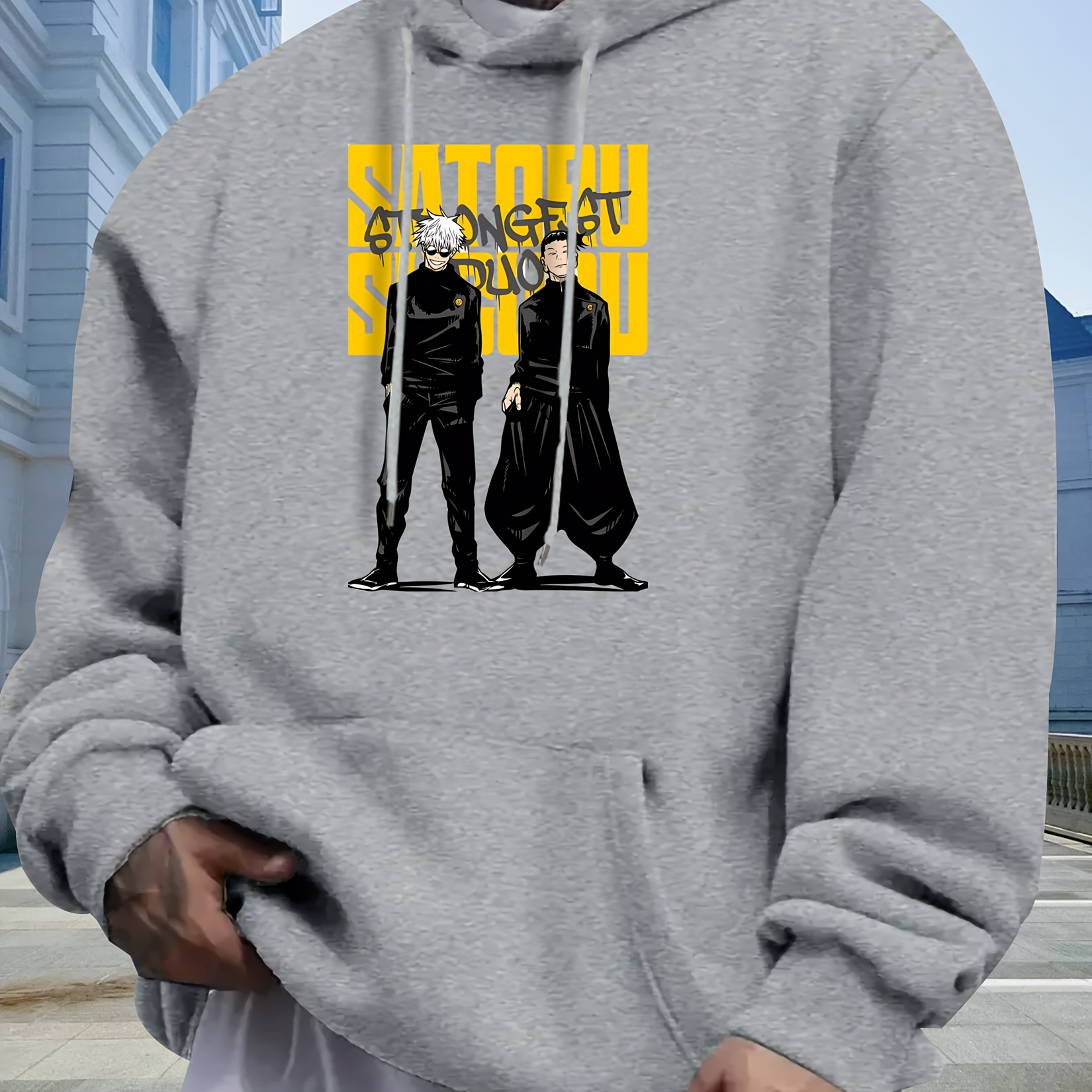 Men's Fleece-lined Hoodie With Anime Print - Casual Pullover, Kangaroo Pocket, Long Sleeve, Machine Washable - Fall & Winter
Men's Fleece-lined Hoodie With Anime Print - Casual Pullover, Kangaroo Pocket, Long Sleeve, Machine Washable - Fall & Winter