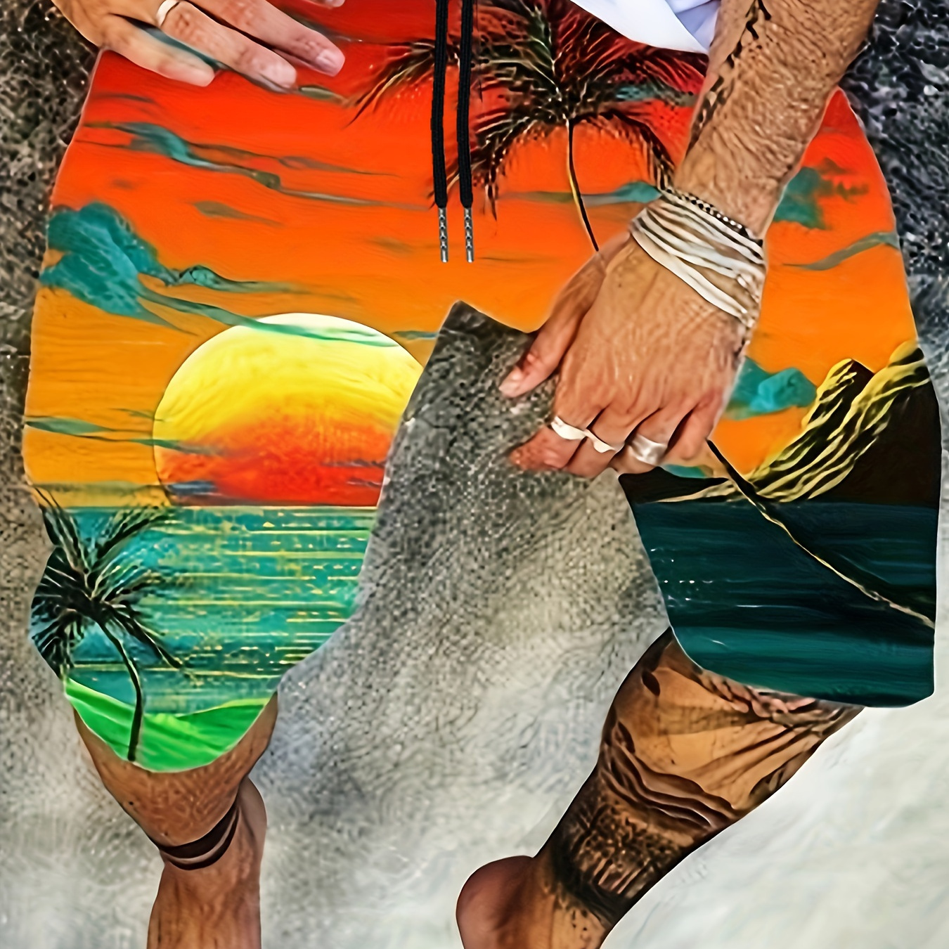 Sunset 3d Digital Print Men's Fashion Summer Drawstring Shorts For Beach Resort Vacation
Sunset 3d Digital Print Men's Fashion Summer Drawstring Shorts For Beach Resort Vacation