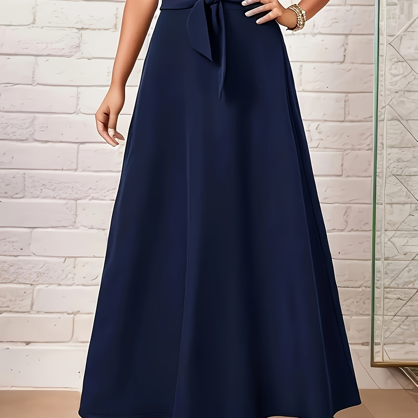 Solid Color Tie Waist Skirt, Elegant A-line Skirt For Spring & Summer, Women's Clothing
Solid Color Tie Waist Skirt, Elegant A-line Skirt For Spring & Summer, Women's Clothing
