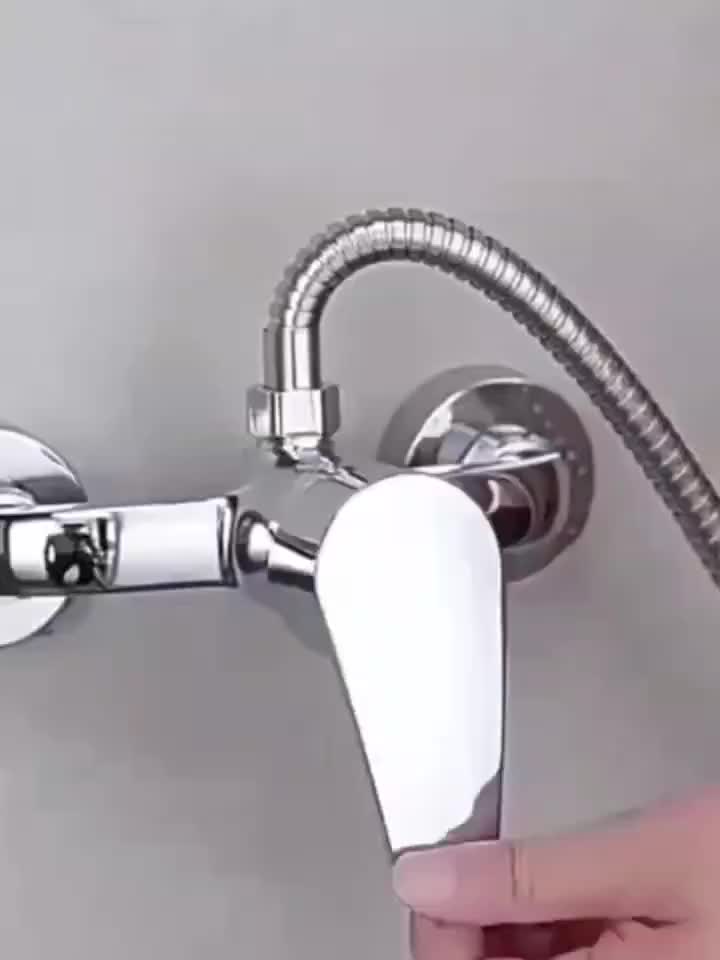 Modern Wall-Mounted Shower Head with Hot/Cold Mixing Valve