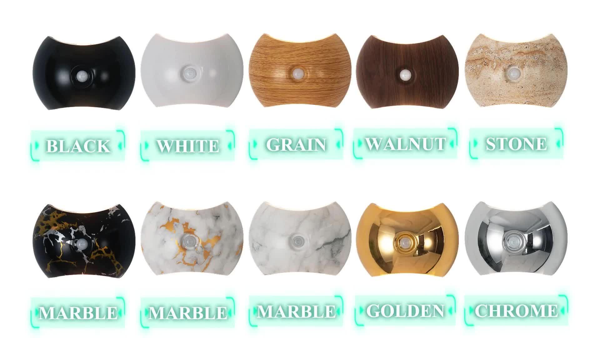 LED Motion Sensor Night Light, USB Rechargeable Wall Lamp