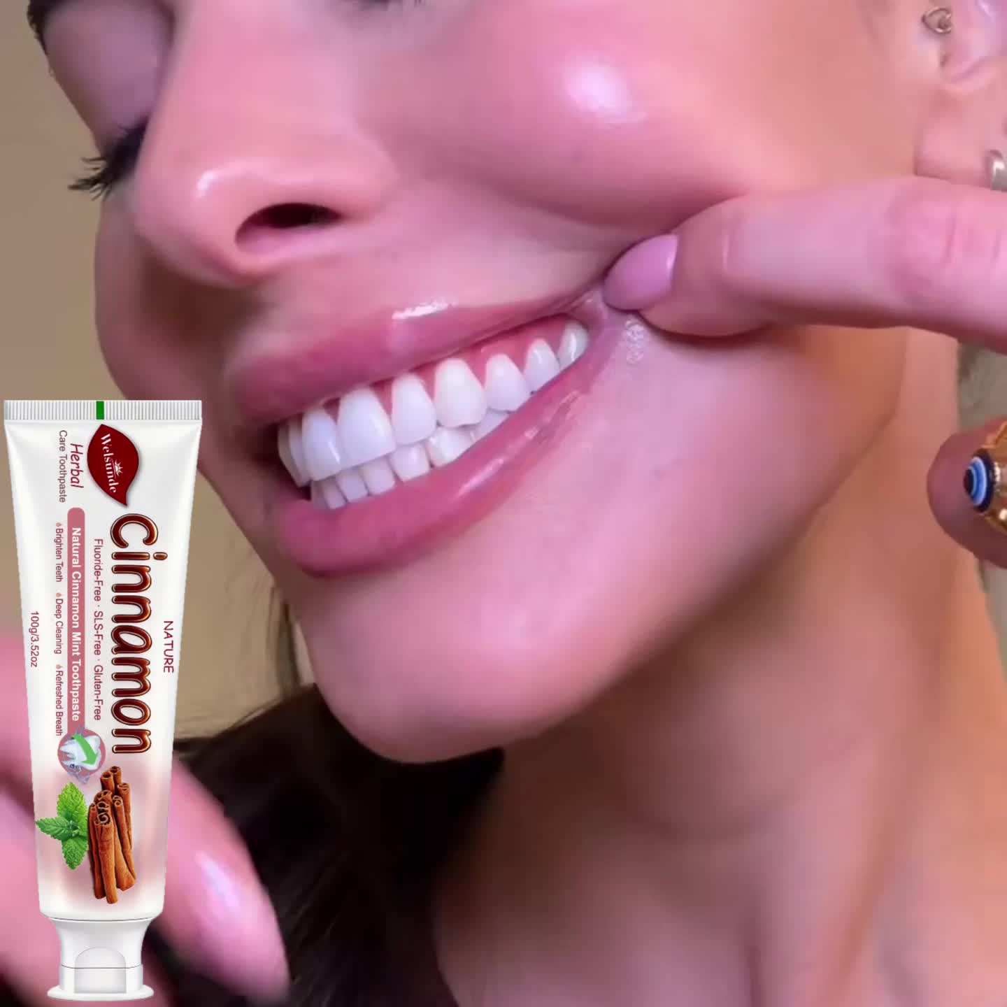 Upgraded Ultra Instant Bright Cinnamon Mint Toothpaste