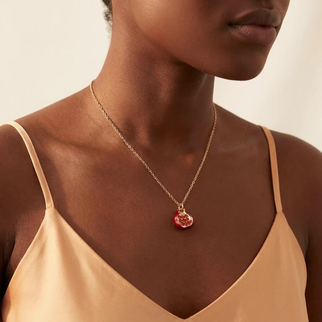 Copper with Synthetic Zirconia Inlay Necklace