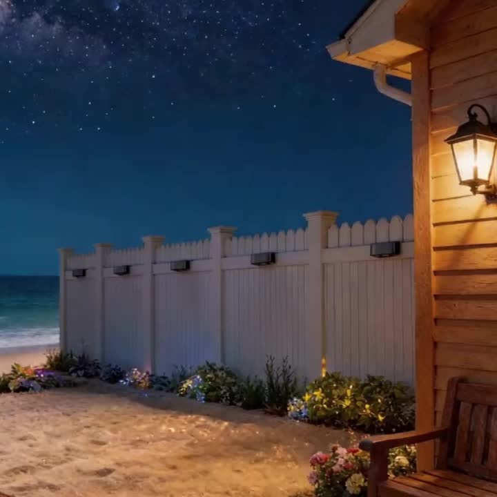 3-LED Convex Mirror Solar Wall Light with Smart Sensor