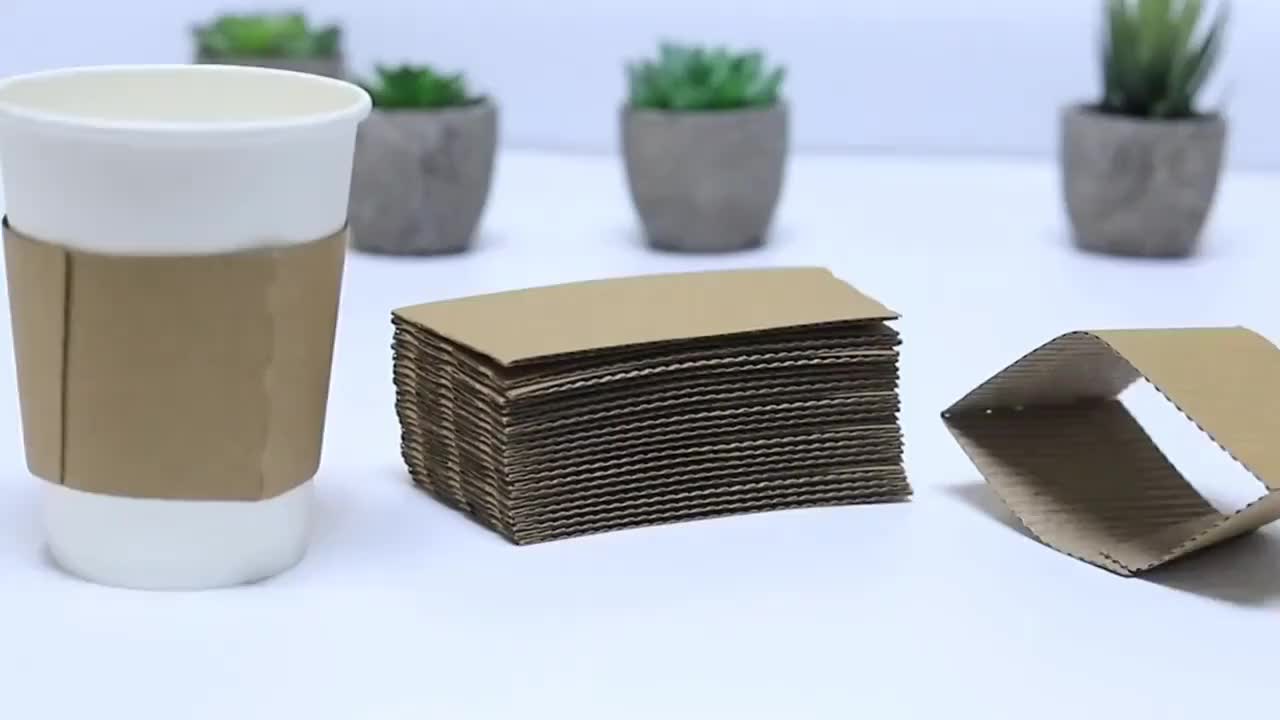 Customized Cowhide Paper Coffee Cup Sets