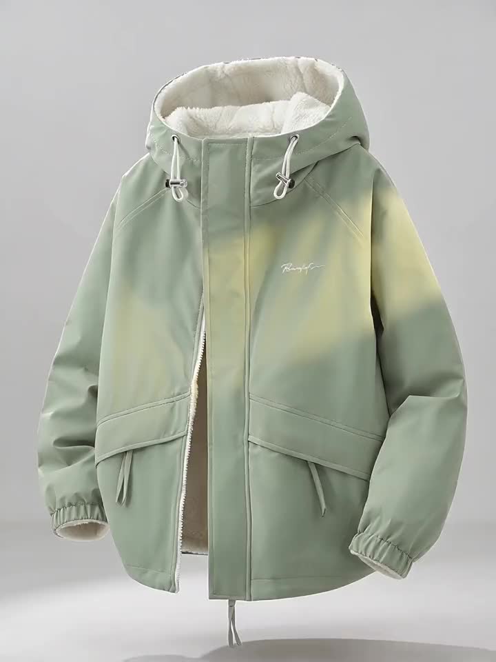 Men's Reversible Winter Hooded Jacket, Windproof & Warm