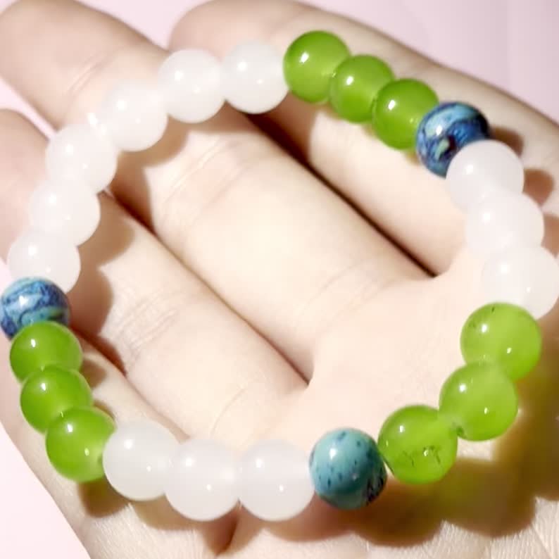Fresh Crystal Bracelet with Light Color Palette, Spring