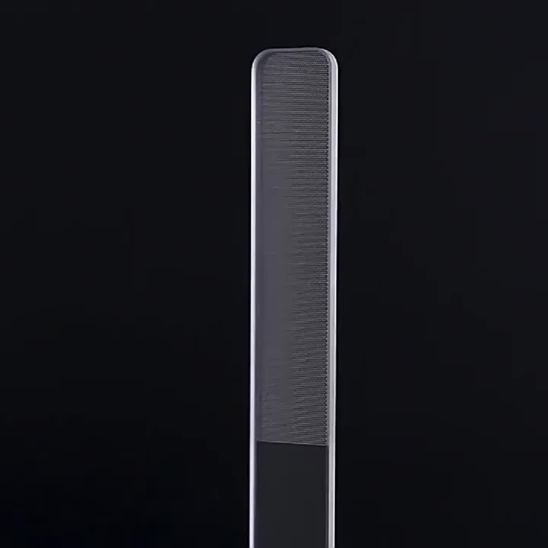 2pcs Set Glass Nail File, Pointed and Square Nail Buffer