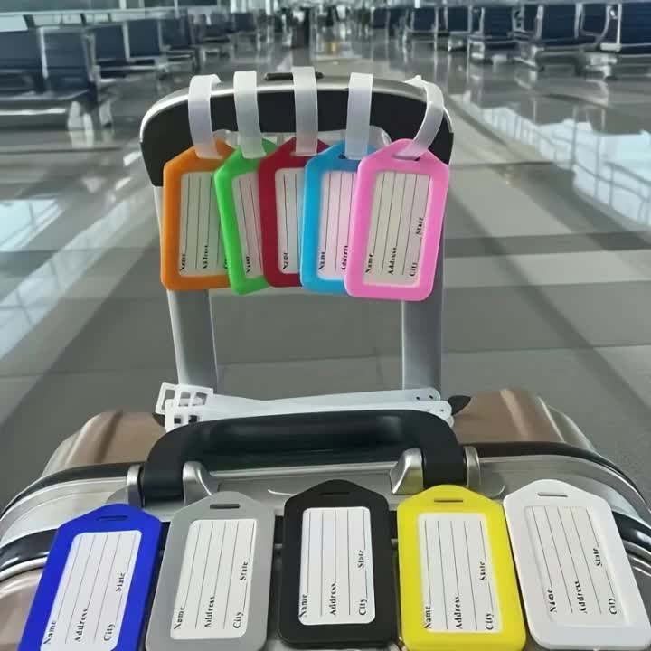3pcs Plastic PP Luggage Tag Set for Travel