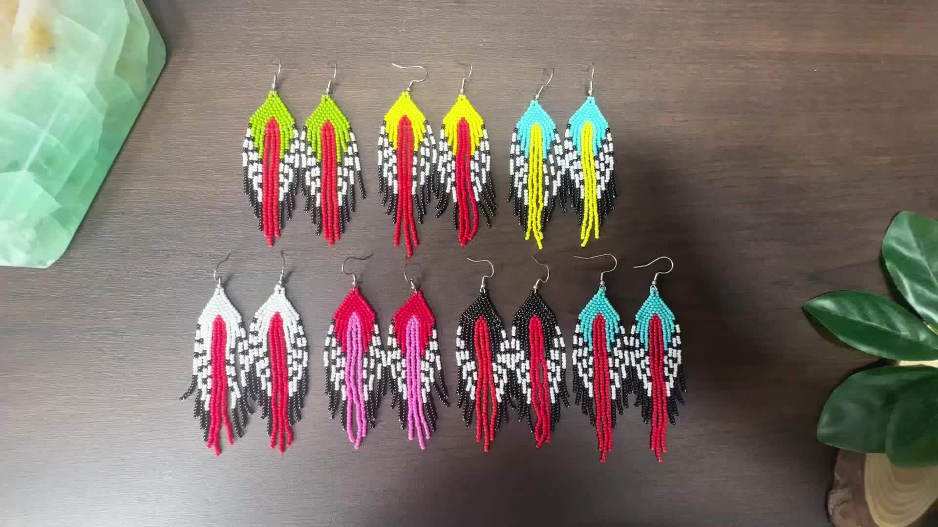 Creative Bohemian Colorful Bead Dangle Earrings
