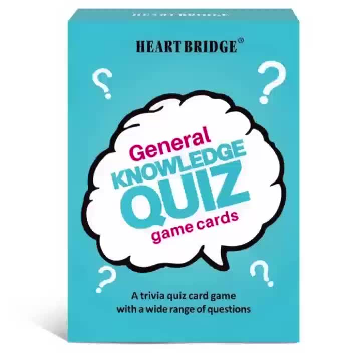 HEART BRIDGE Knowledge Trivia Card Game with 150 Fun Questions