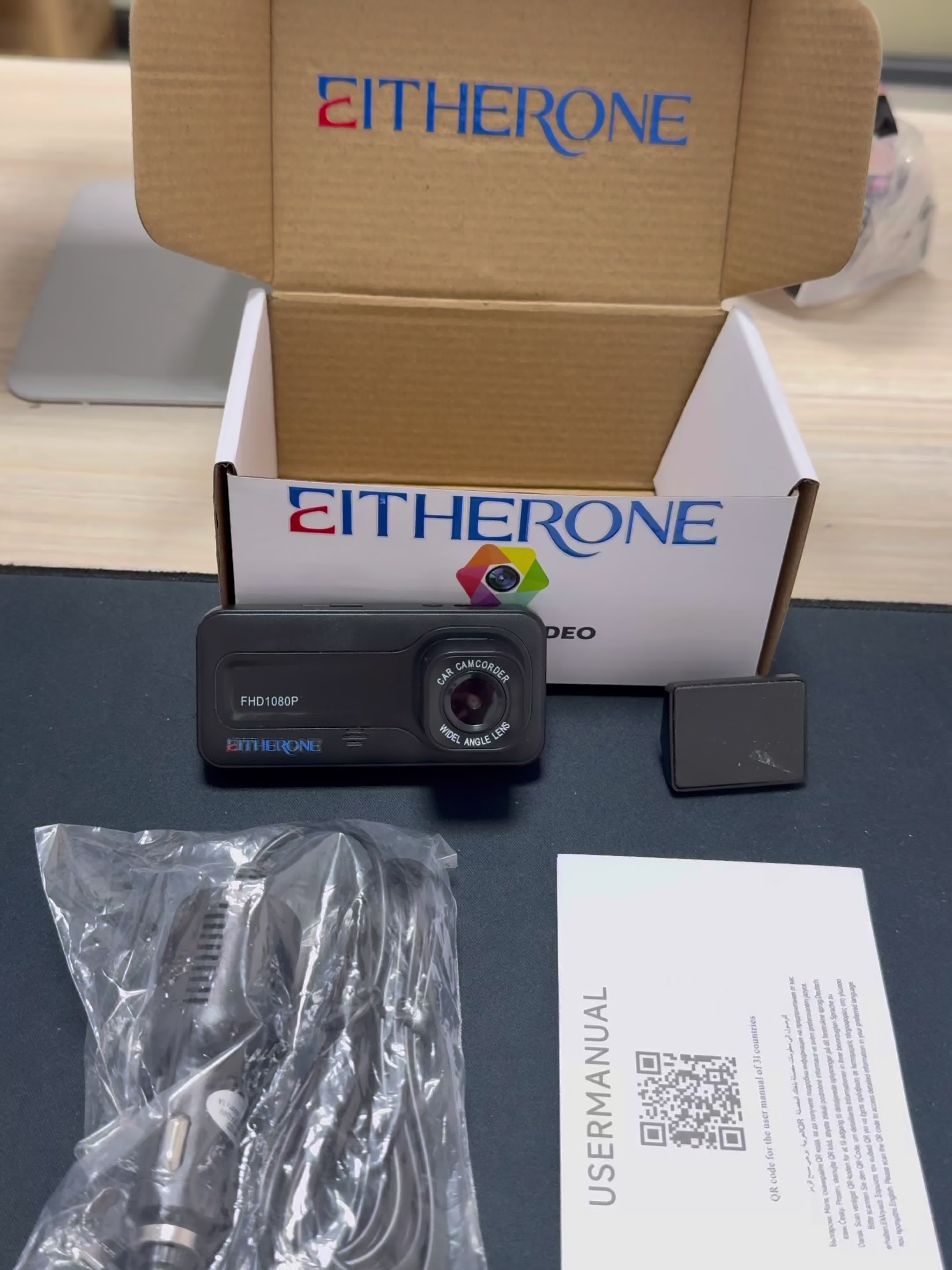 Dual-Lens 1080P Car Dashcam with Night Vision & G-Sensor