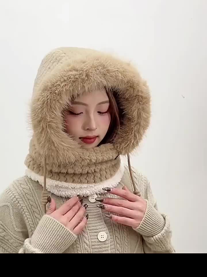 2pcs Set Winter Hat and Folding Clothes Rack, Unisex