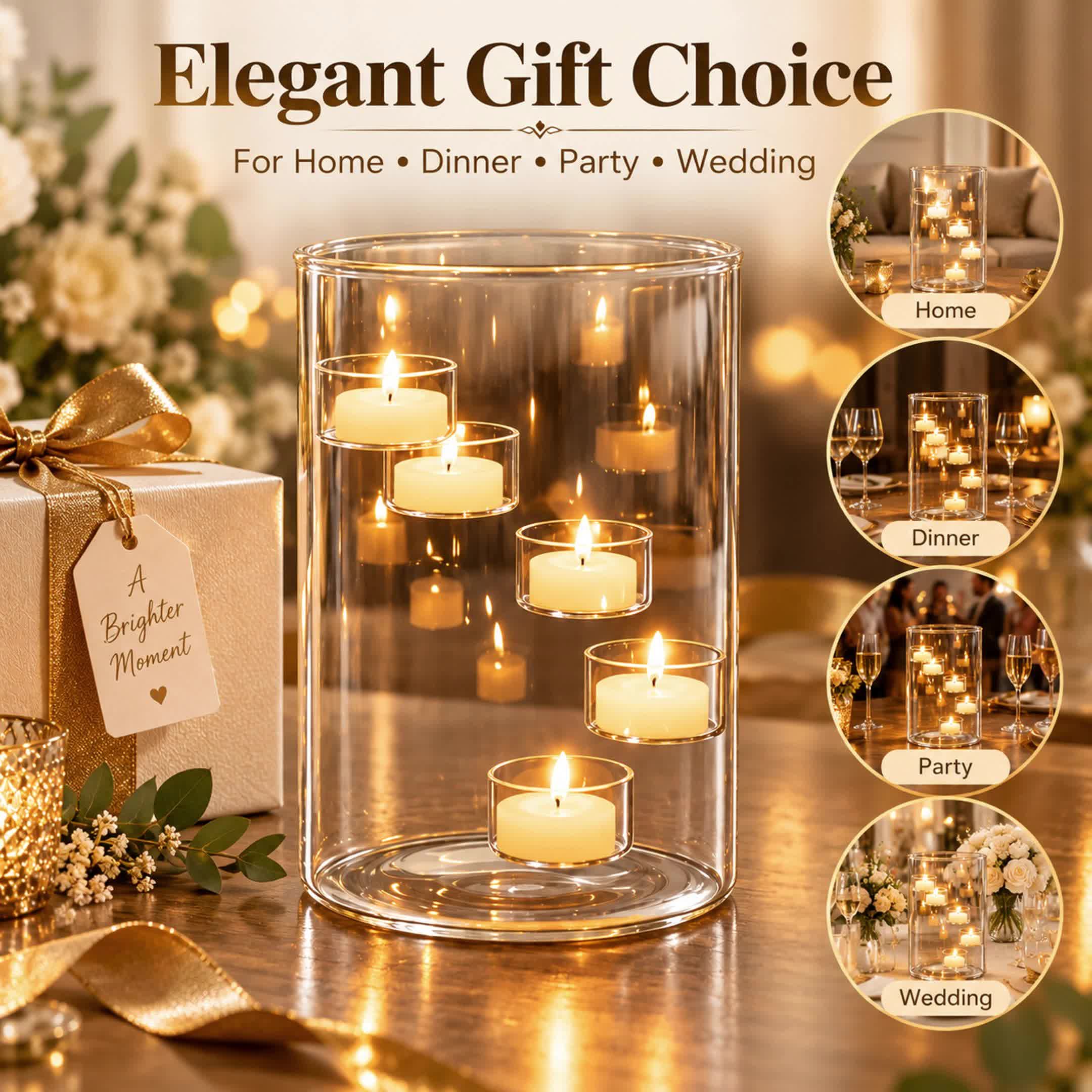 Extra Large Glass Candle Holder for Decorative Use