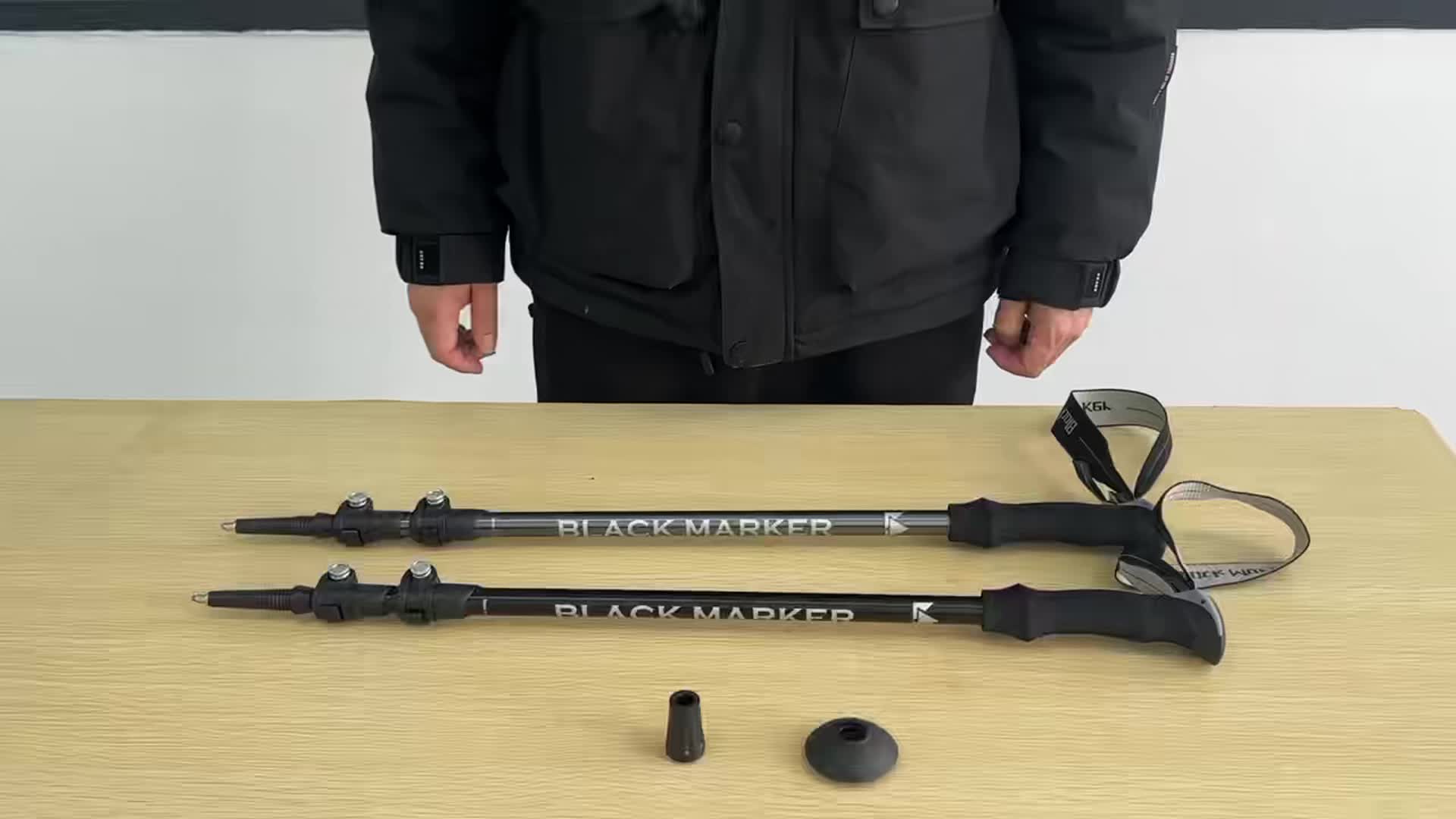 2pcs Adjustable Aluminum Alloy Trekking Poles for Hiking