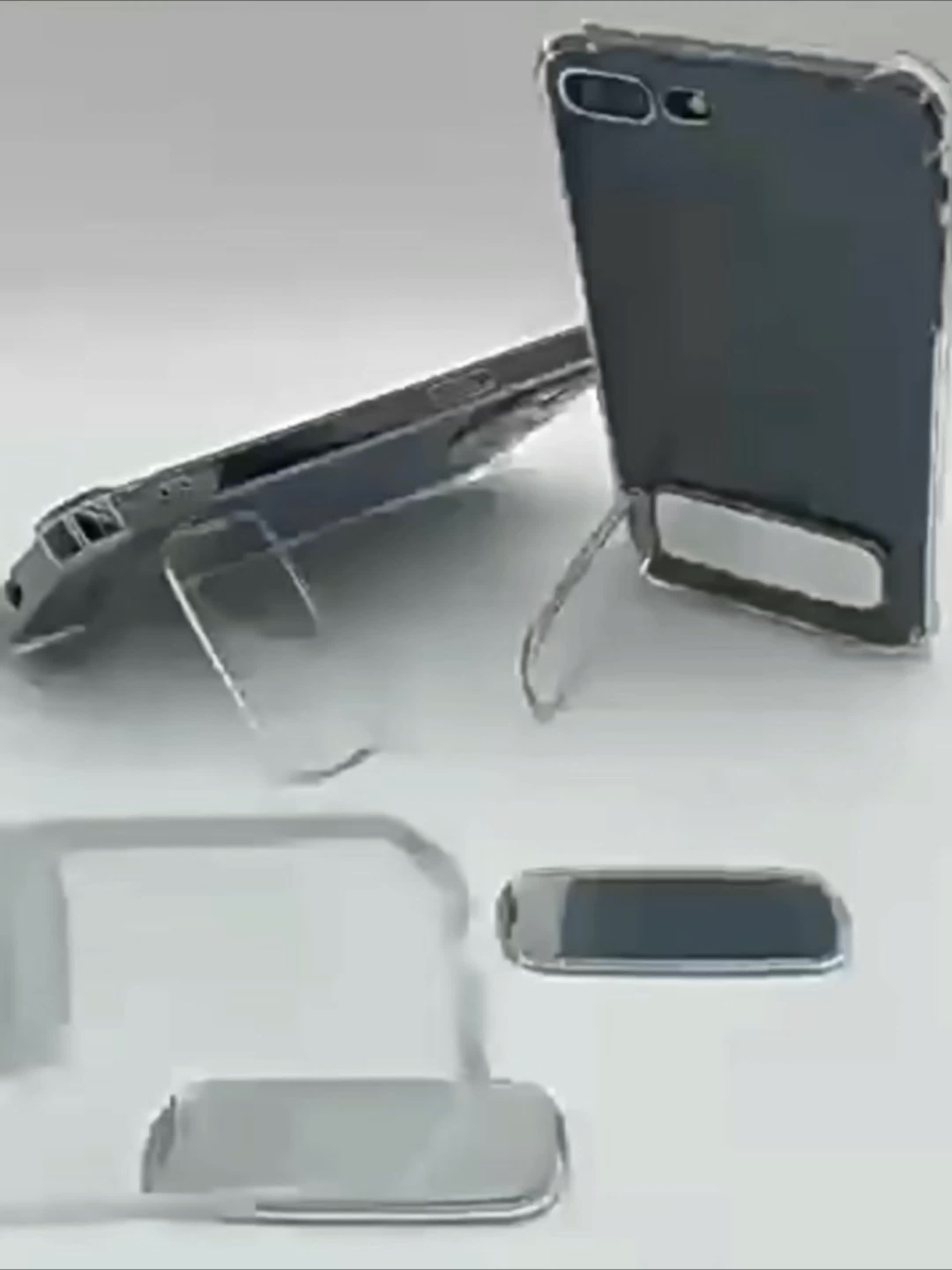 Cat Paw Pattern Transparent Phone Stand, Foldable Design