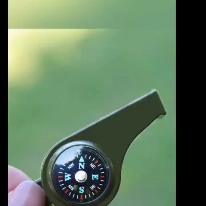 Multi-Functional Emergency Survival Whistle Set with Compass and Thermometer