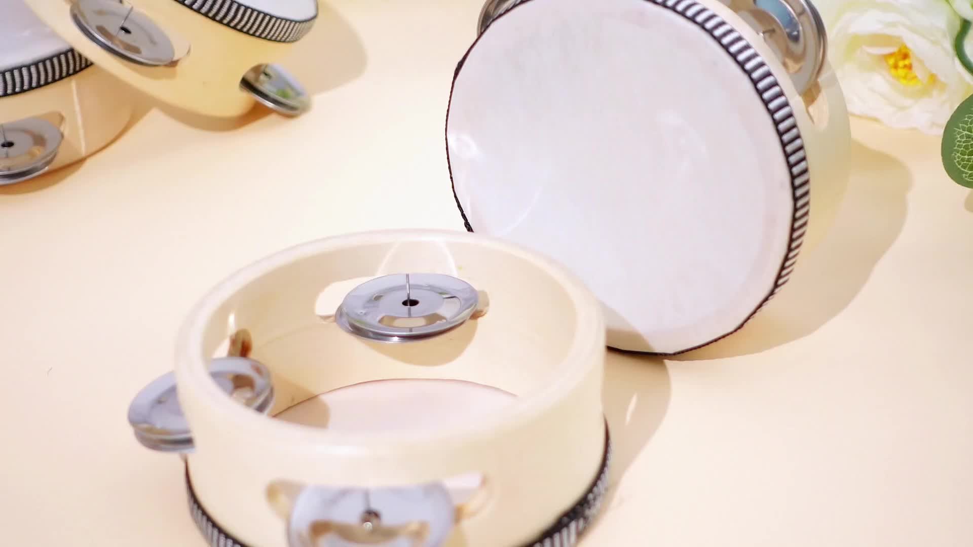 16pcs Elegant White and Golden Wedding Drum Set