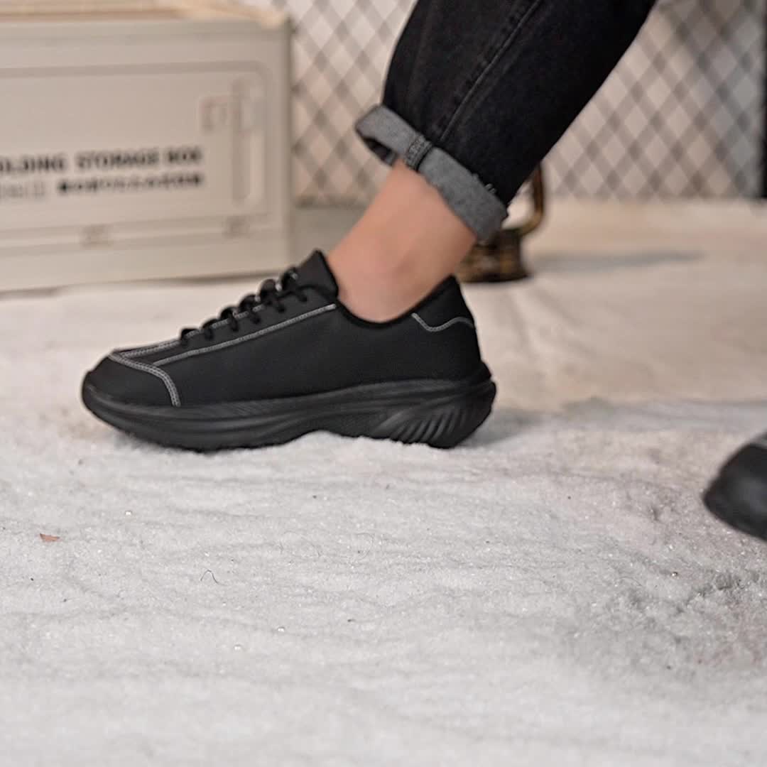 Men's Winter Warm Sneakers with Widened Toe Box, Plush Lining