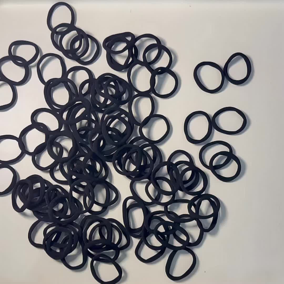 107pcs Medium Black Women's Hair Ring, High Elastic Seamless