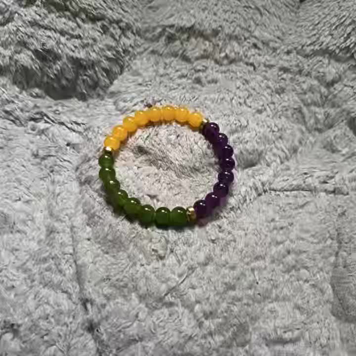Amethyst & Citrine Adjustable Bracelet Necklace, Bohemian Style