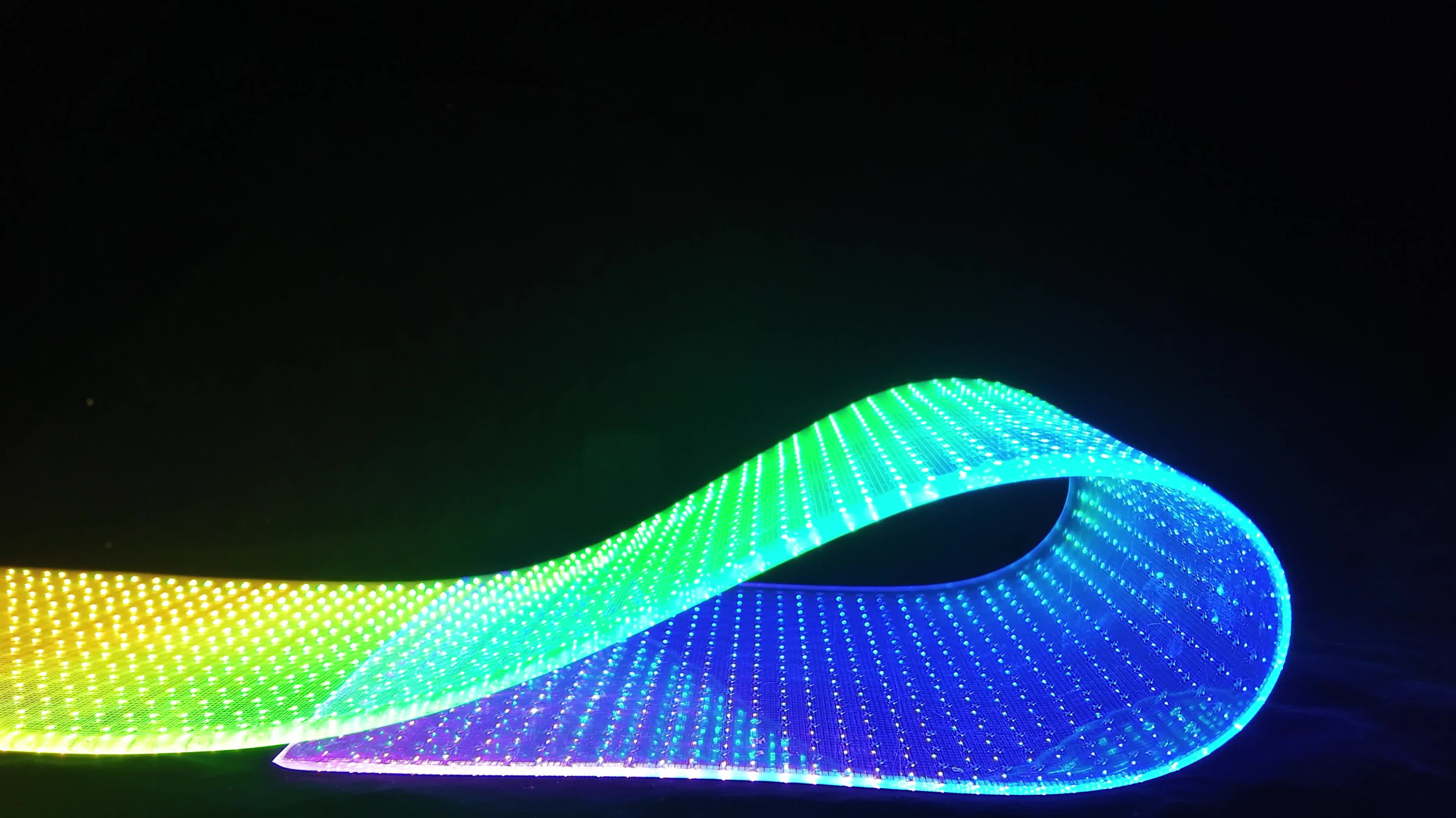 Transparent Flexible LED Screen with AI Voice Control