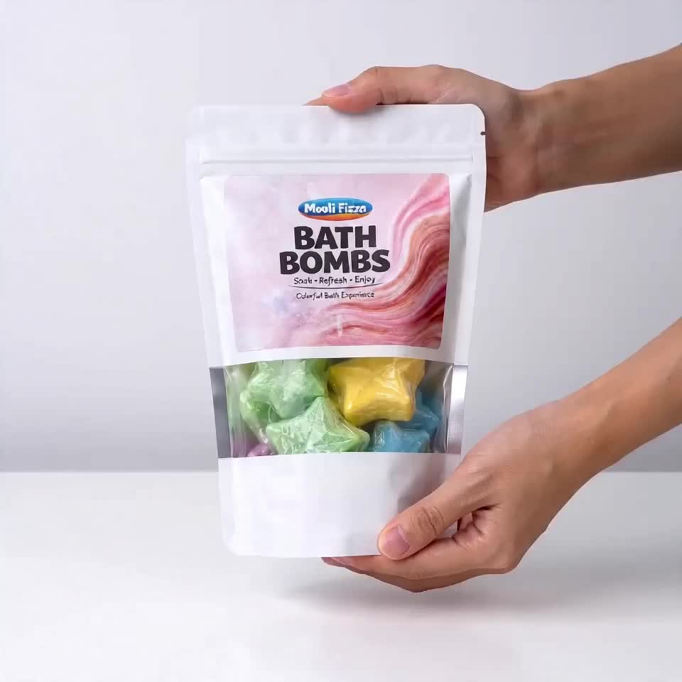 14pcs Star Bath Bombs, Eucalyptus Lemon Lavender Mint Scents