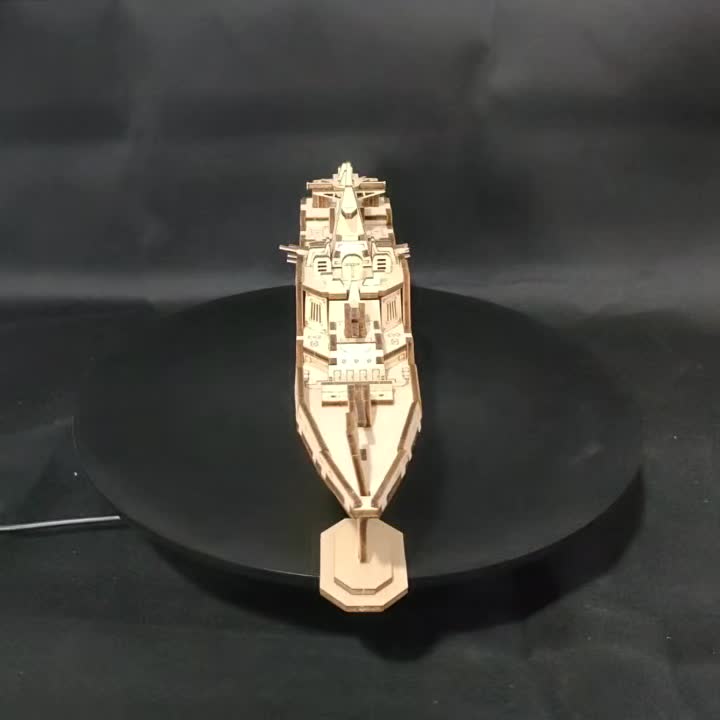 Modern Military Destroyer DIY Wooden 3D Puzzle Set