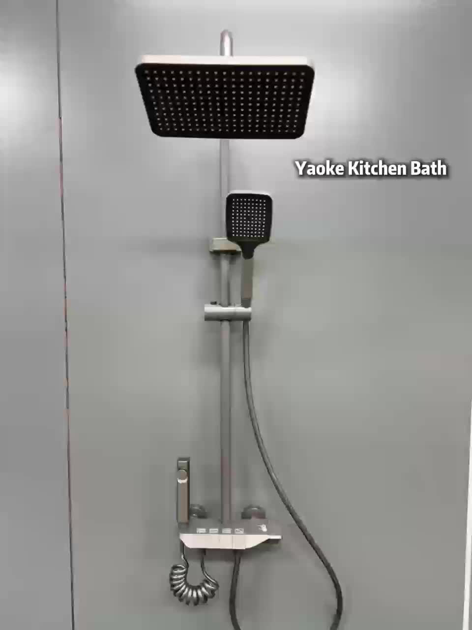 4-Function Shower Faucet Set with Handheld Spray