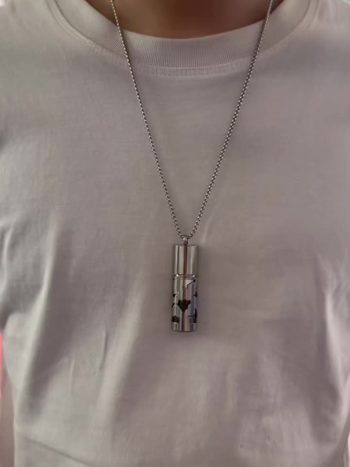 Detachable Stainless Steel Perfume Bottle Necklace