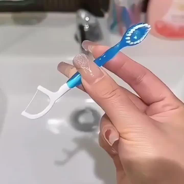 6pcs Portable Travel Toothbrush with Multi-Functional Care