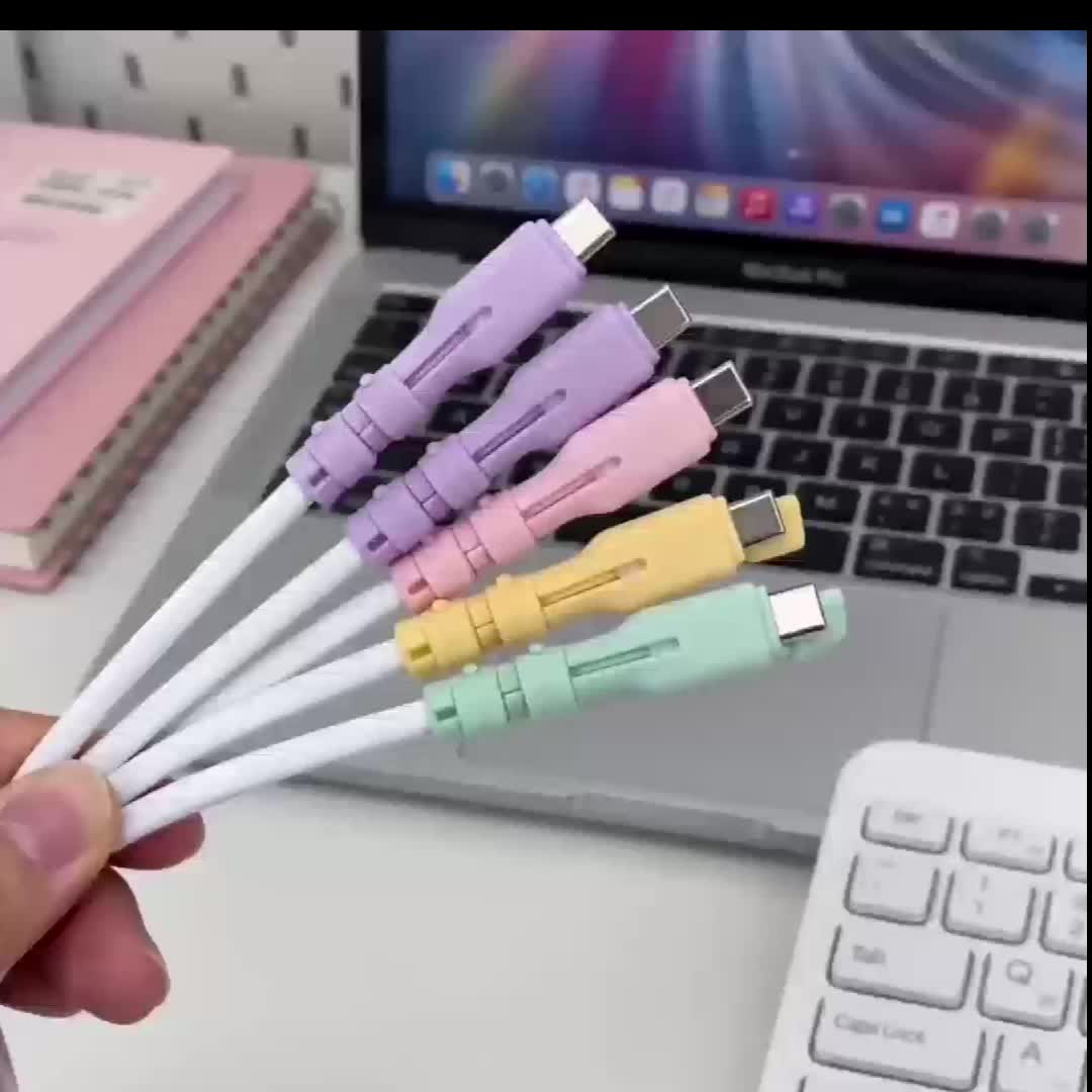 3pc Random Colour Charging Cable Protectors, Anti-Break