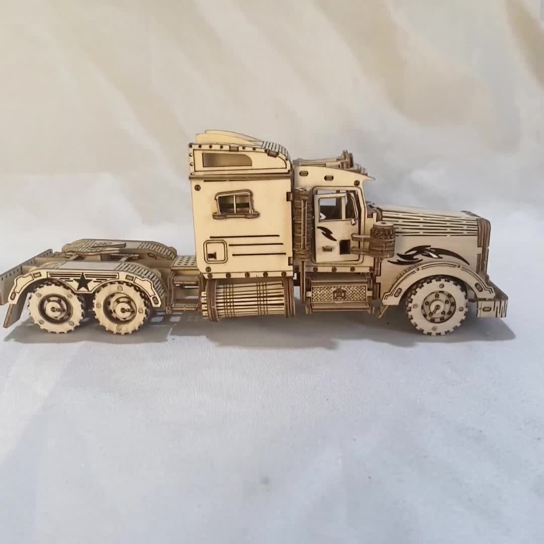 Heavy-Duty 3D Wooden Puzzle Truck Model Kit