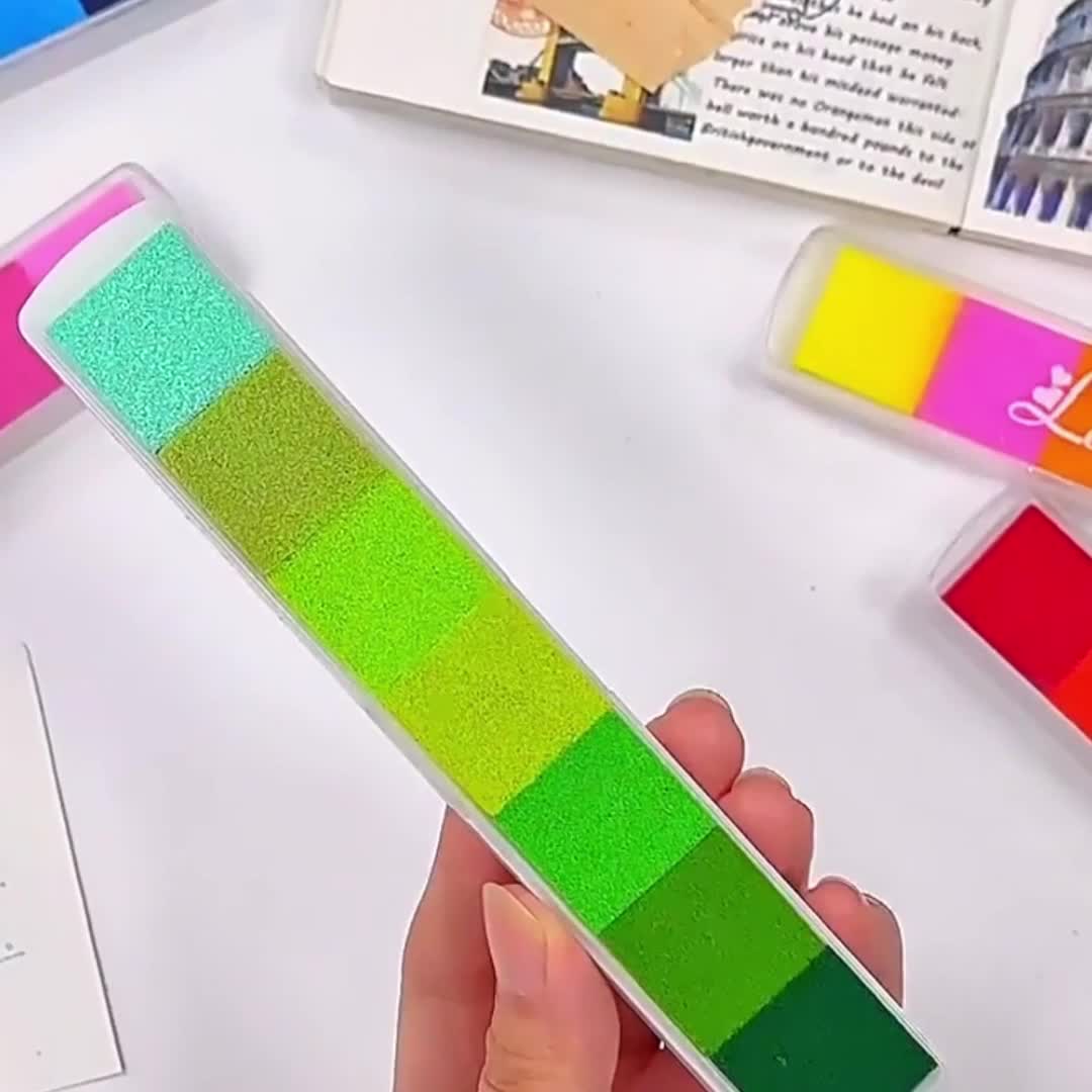 5pcs Long Strip Multicolor Ink Pads Set for DIY Projects