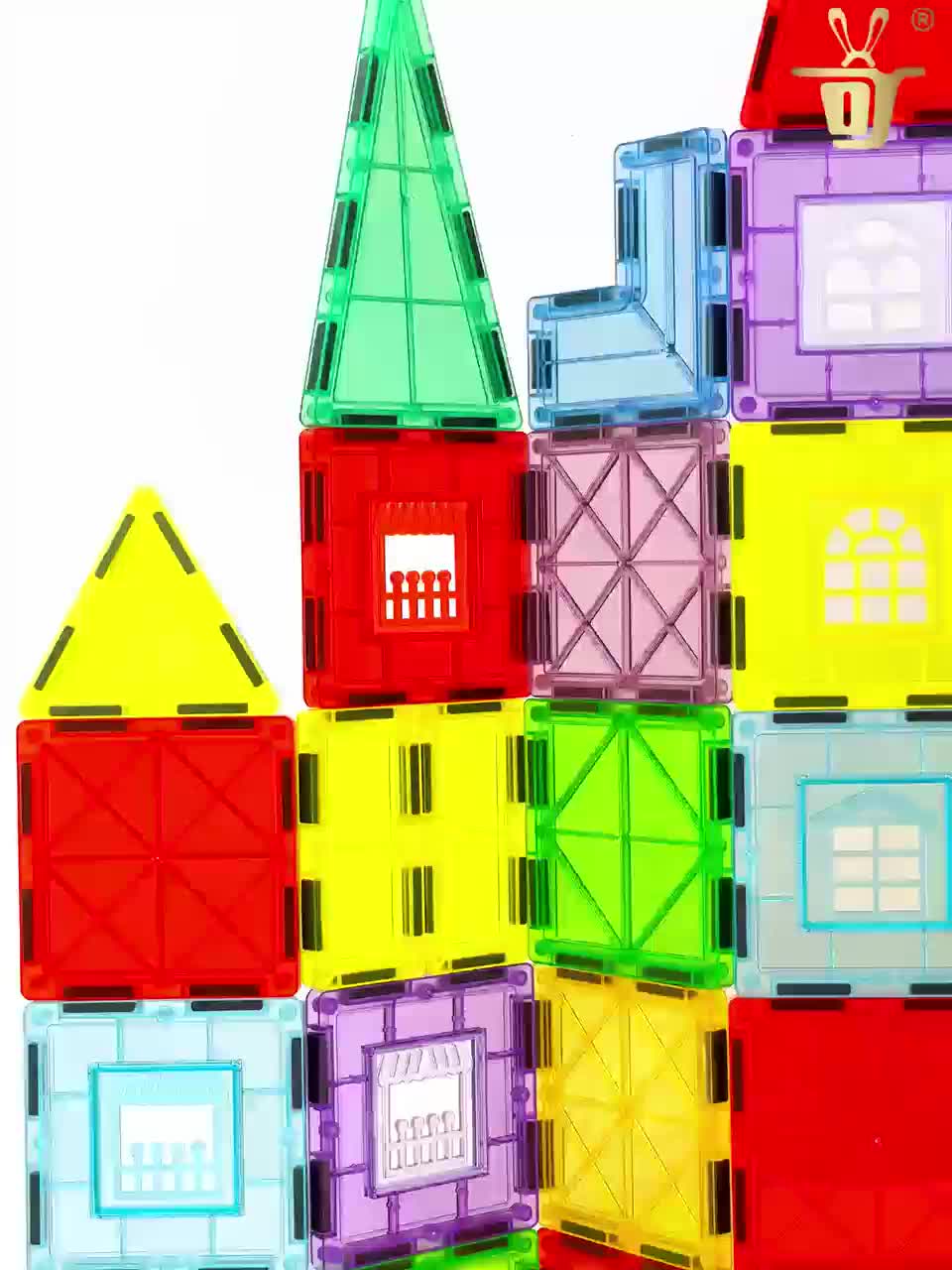 Random Color STEM Magnetic Stacking Building Tiles