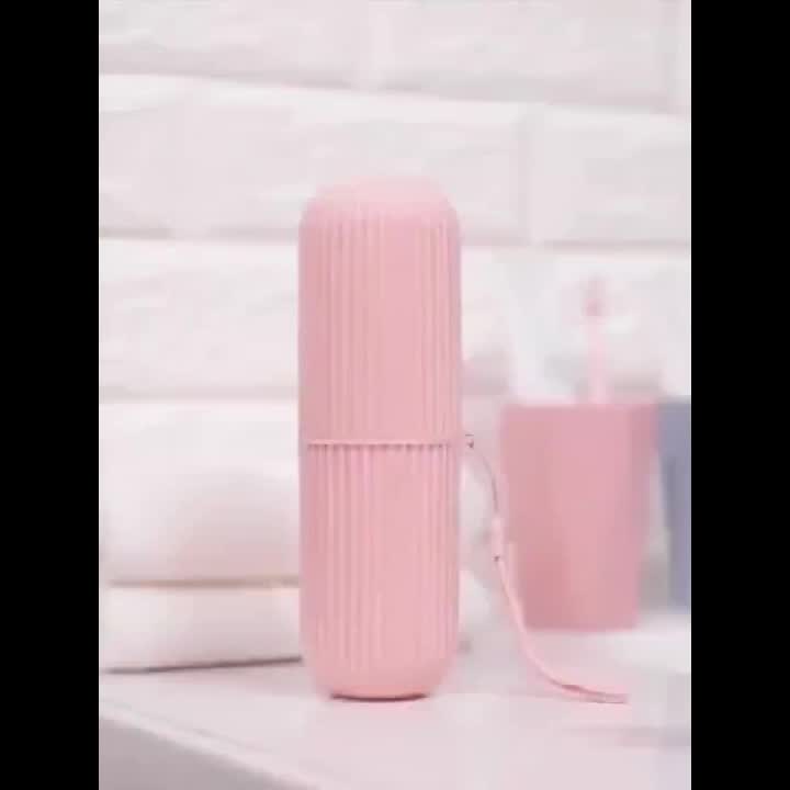 Travel Toothbrush Cup and Holder, Portable Toiletry Caddy