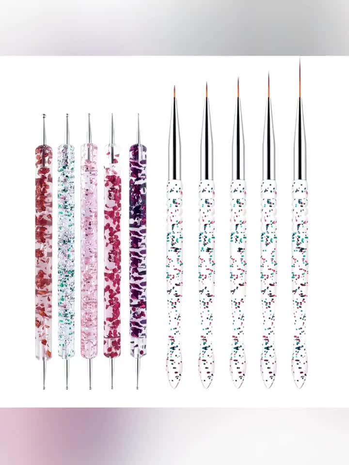 10pcs Nail Dotting Tools Kit with Brushes