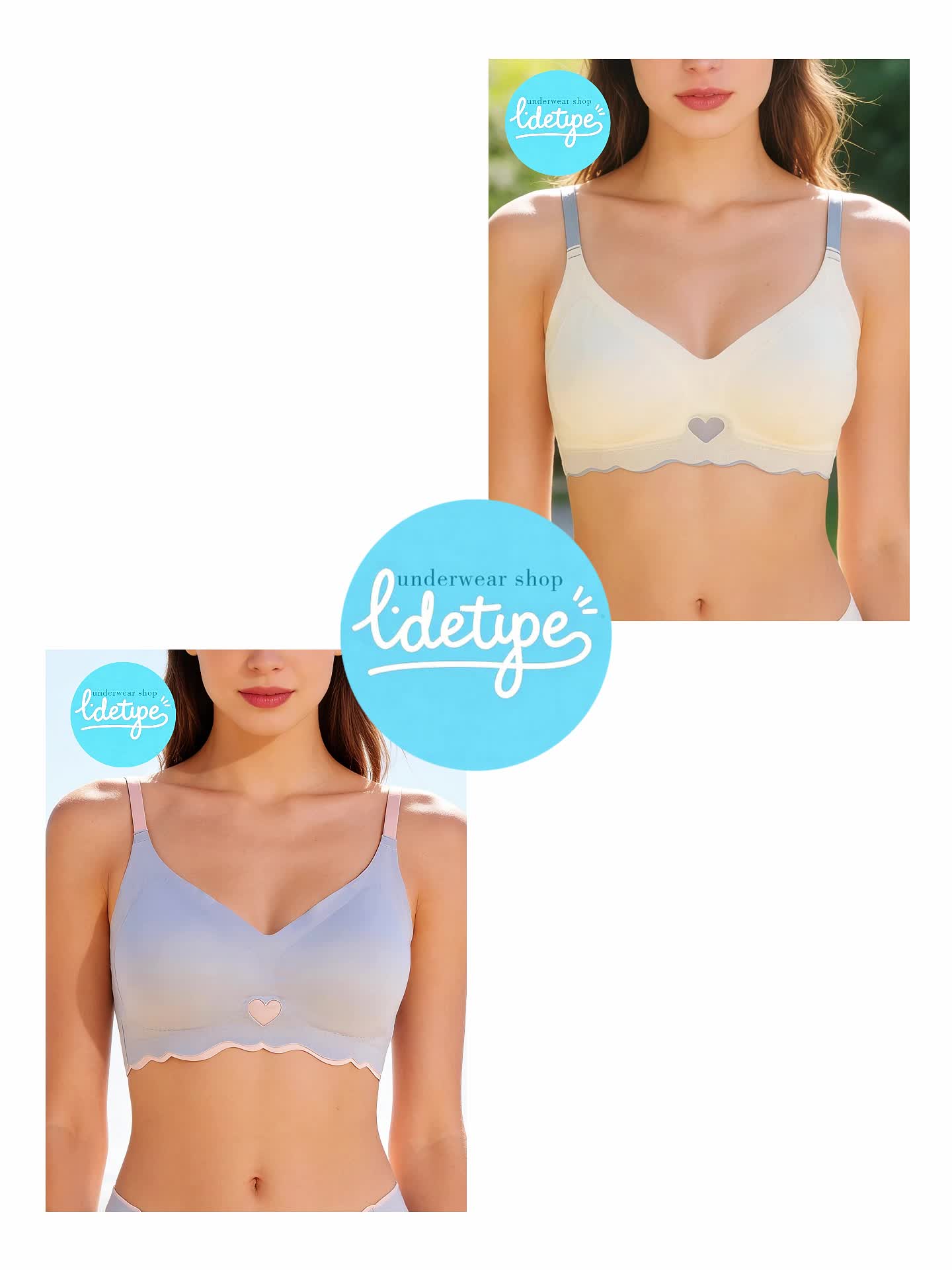 4pcs Women's Seamless Wire-Free Bras Set, Comfortable Everyday Wear