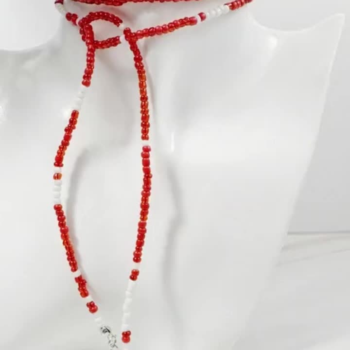 Unique Retro Round Rice Bead Y-Shaped Long Necklace