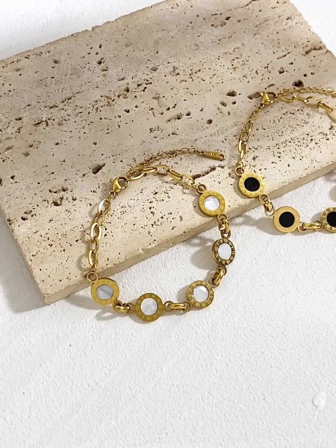 Unisex Retro Charm Adjustable Bracelet with Imitation Stone Beads