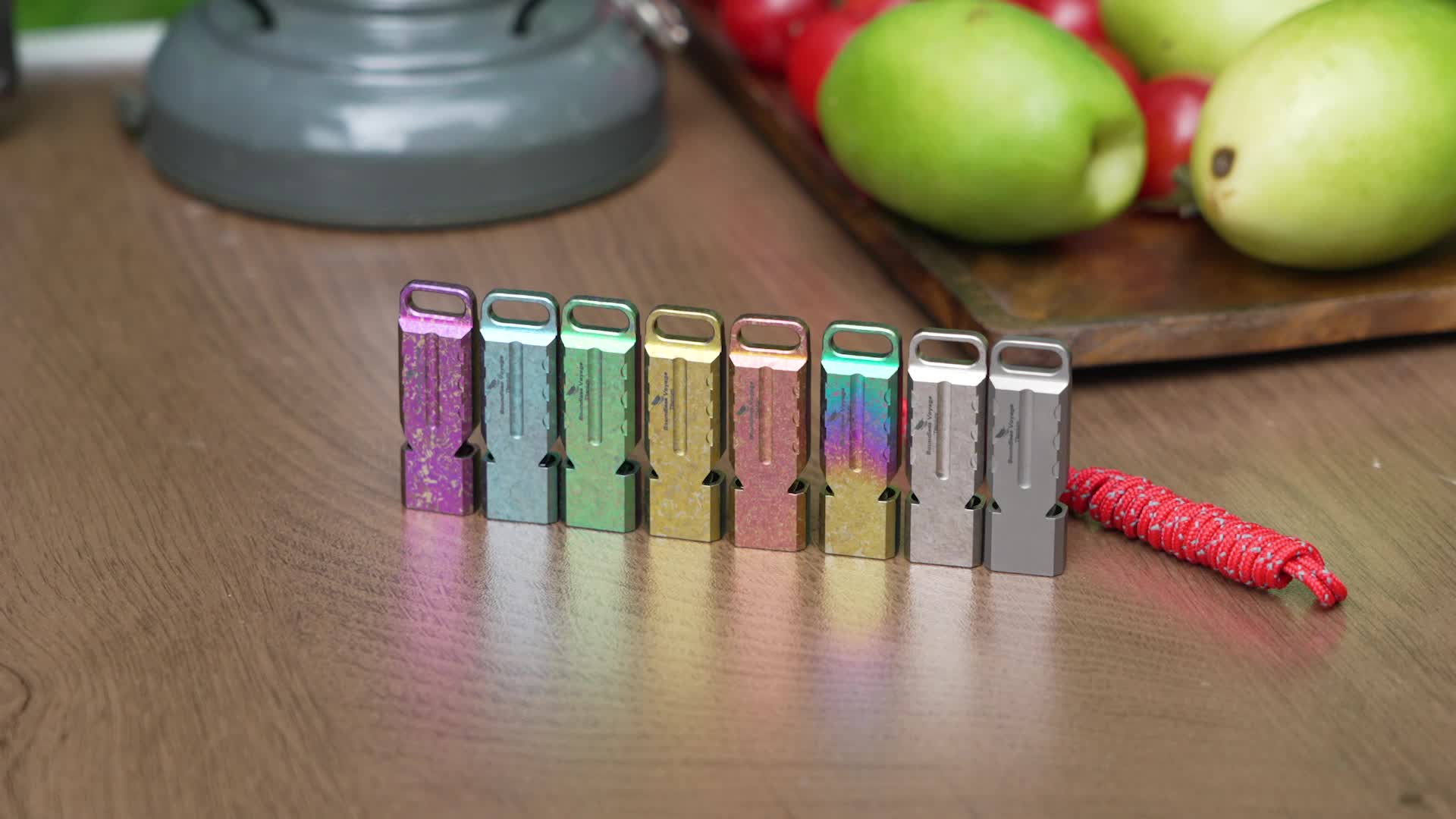 Pure Titanium Outdoor Emergency Whistle for Camping