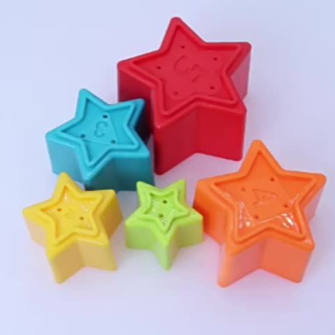 5pcs Star Stacking Cup Set for Bath Time Fun