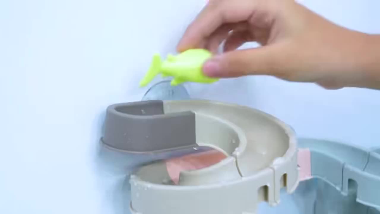 Bathroom Bathtub Toy Set with Assembled Track Water Shark