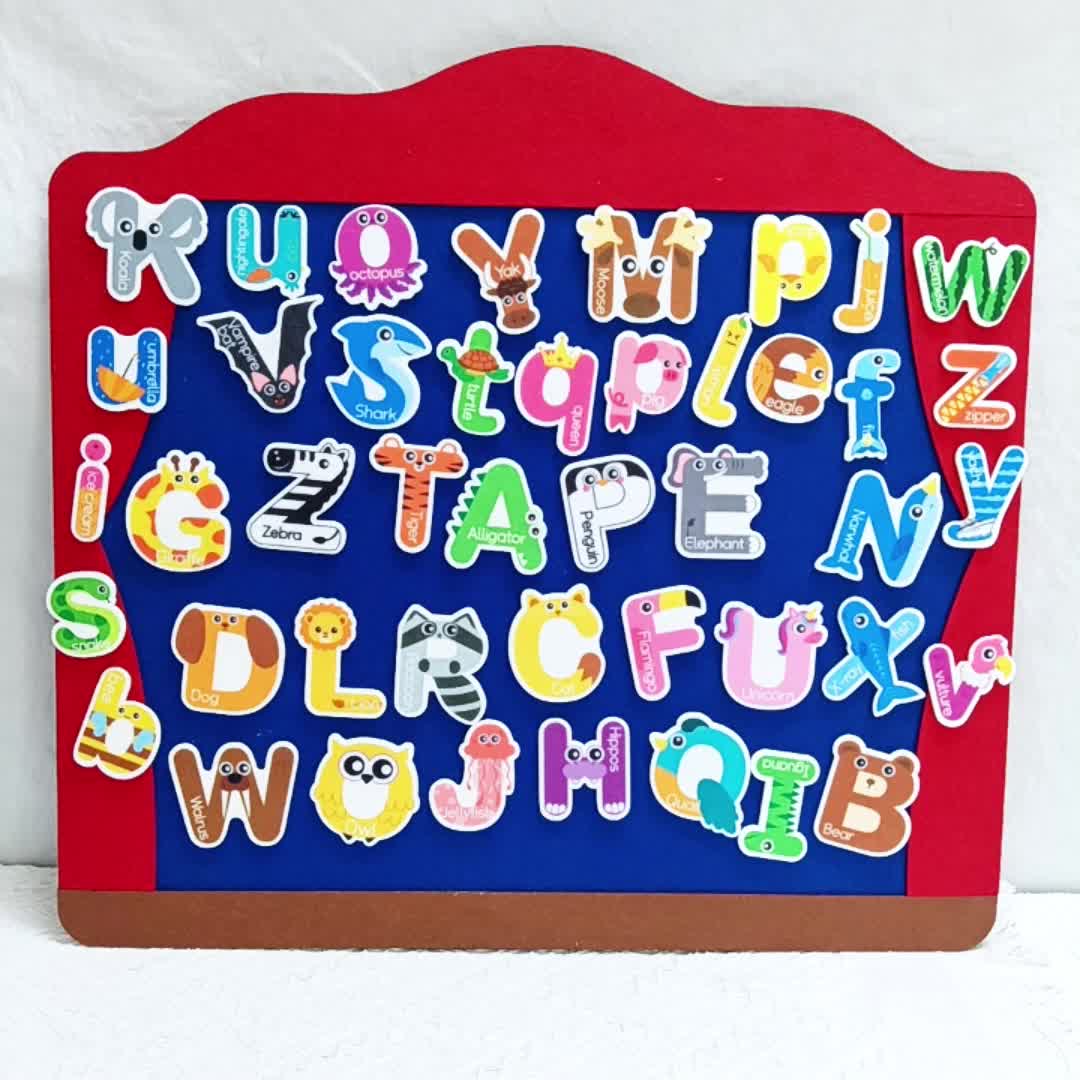Animal Alphabet Felt Learning Set for Kids
