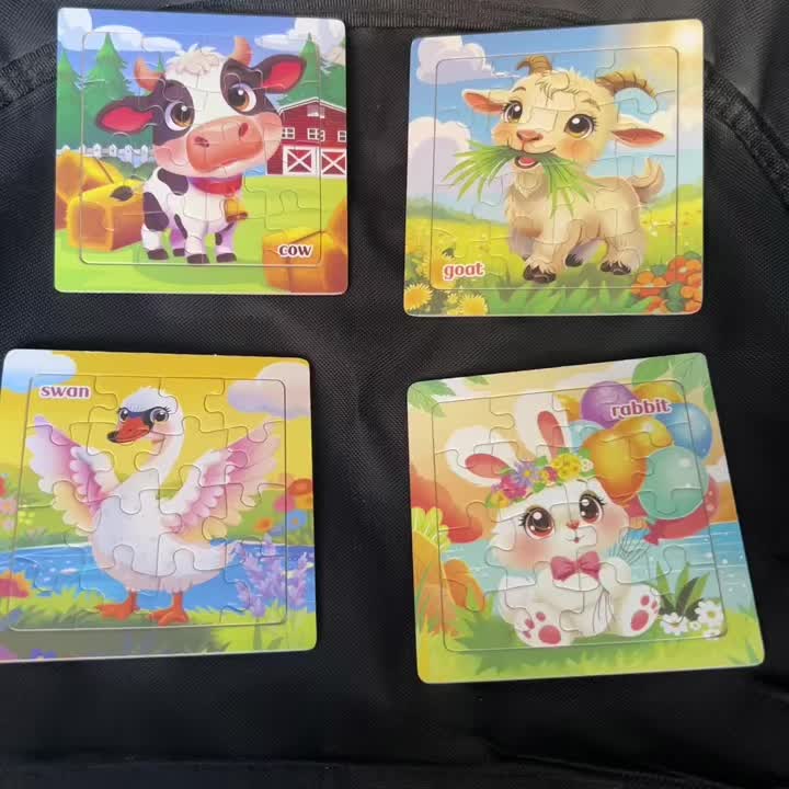 Animal Puzzle Set, Colorful Cartoon Pattern Puzzles
