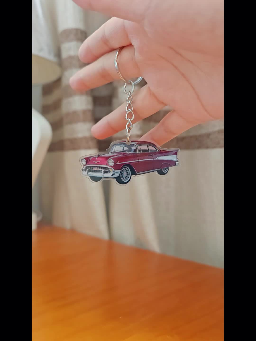 Classic Car Pattern Keychain