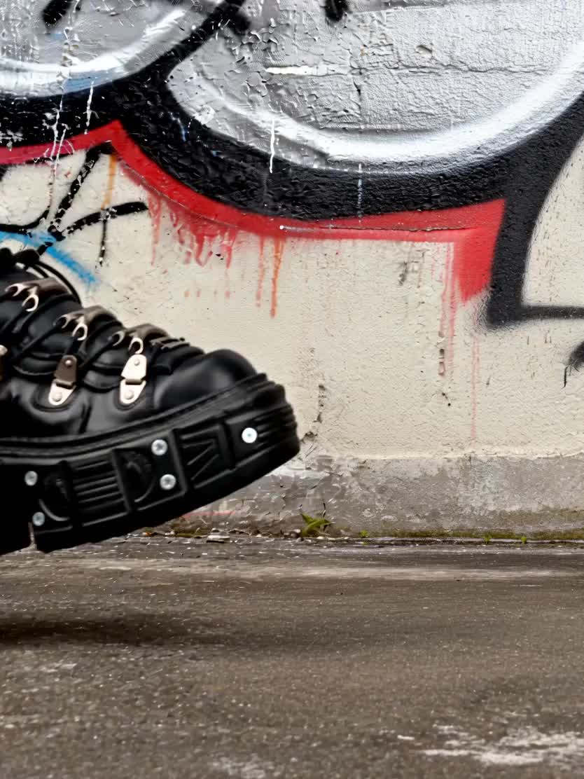 womens punk combat sneakers platform metallic decor rock - Temu Spain
